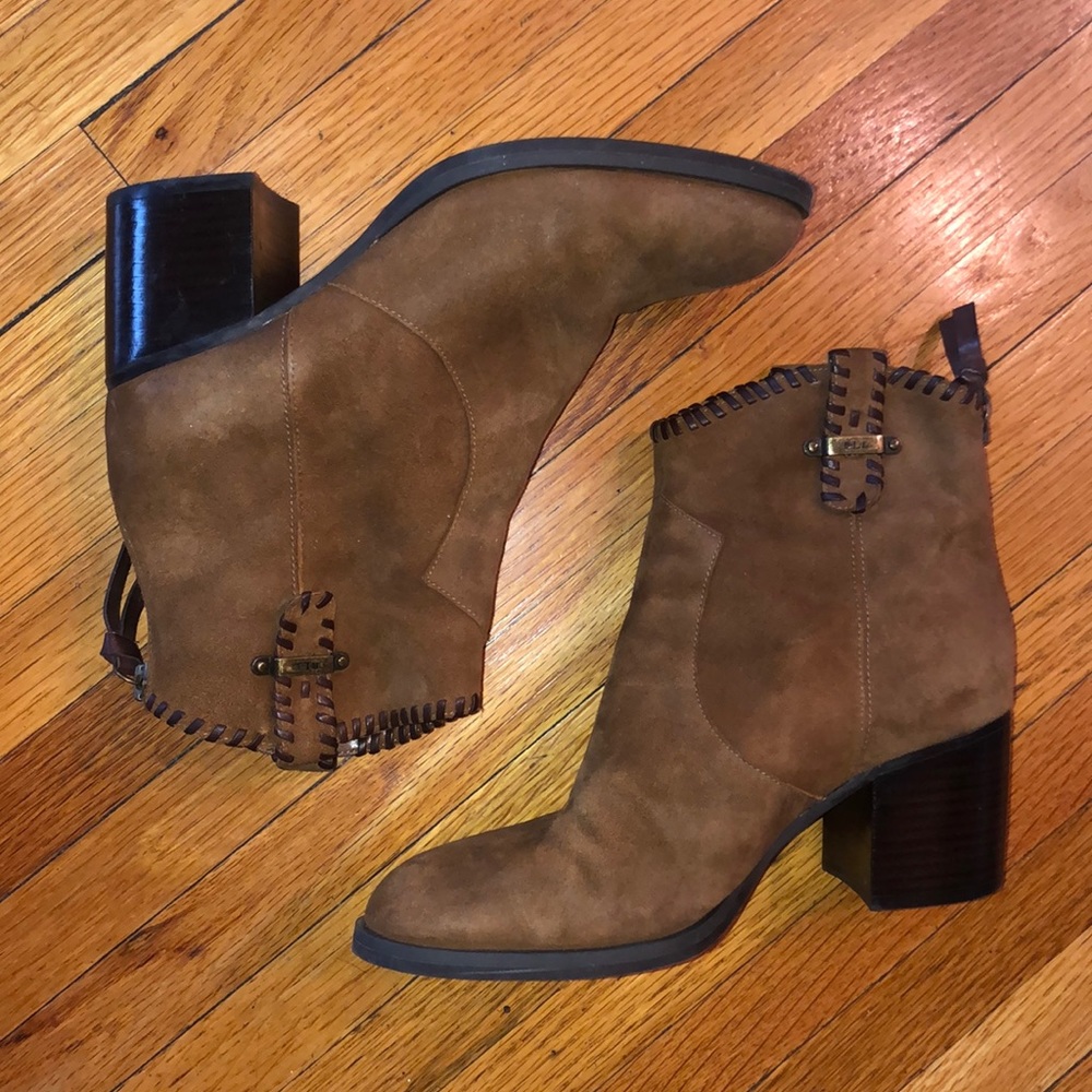 RL rust suede ankle boots